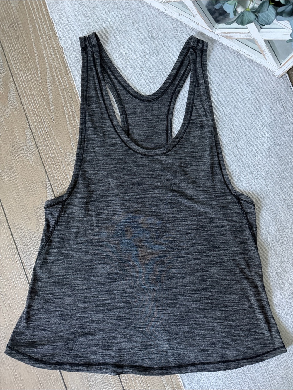 lululemon athletica Heathered Dark Gray Racerback Tank 8